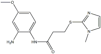 N-(2-amino-4-methoxyphenyl)-3-[(1-methyl-1H-imidazol-2-yl)sulfanyl]propanamide Structure