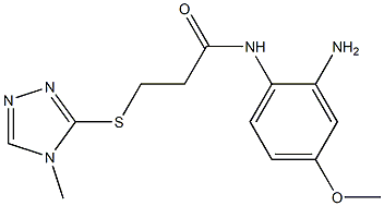 N-(2-amino-4-methoxyphenyl)-3-[(4-methyl-4H-1,2,4-triazol-3-yl)sulfanyl]propanamide Struktur