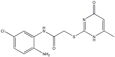 N-(2-amino-5-chlorophenyl)-2-[(6-methyl-4-oxo-1,4-dihydropyrimidin-2-yl)sulfanyl]acetamide 结构式
