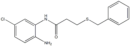 N-(2-amino-5-chlorophenyl)-3-(benzylsulfanyl)propanamide Structure