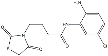 N-(2-amino-5-chlorophenyl)-4-(2,4-dioxo-1,3-thiazolidin-3-yl)butanamide 化学構造式