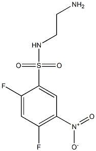 N-(2-aminoethyl)-2,4-difluoro-5-nitrobenzene-1-sulfonamide 结构式