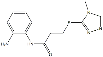 N-(2-aminophenyl)-3-[(4-methyl-4H-1,2,4-triazol-3-yl)sulfanyl]propanamide Structure