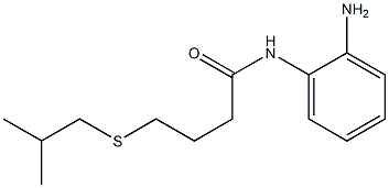 N-(2-aminophenyl)-4-[(2-methylpropyl)sulfanyl]butanamide,,结构式