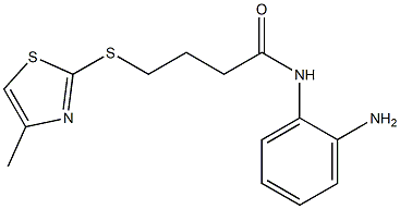 N-(2-aminophenyl)-4-[(4-methyl-1,3-thiazol-2-yl)sulfanyl]butanamide,,结构式