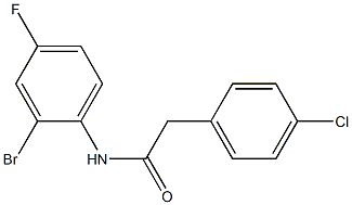 N-(2-bromo-4-fluorophenyl)-2-(4-chlorophenyl)acetamide Structure