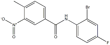 N-(2-bromo-4-fluorophenyl)-4-methyl-3-nitrobenzamide Struktur