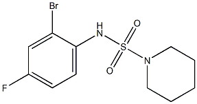 N-(2-bromo-4-fluorophenyl)piperidine-1-sulfonamide,,结构式