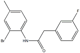 N-(2-bromo-4-methylphenyl)-2-(3-fluorophenyl)acetamide 结构式