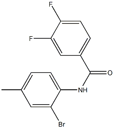 N-(2-bromo-4-methylphenyl)-3,4-difluorobenzamide Struktur