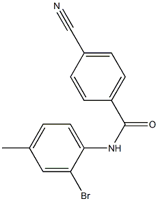 N-(2-bromo-4-methylphenyl)-4-cyanobenzamide 结构式