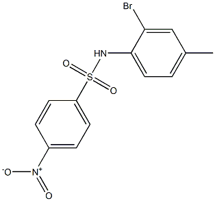 N-(2-bromo-4-methylphenyl)-4-nitrobenzene-1-sulfonamide Structure