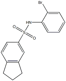 N-(2-bromophenyl)-2,3-dihydro-1H-indene-5-sulfonamide Struktur