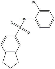 N-(2-bromophenyl)-2,3-dihydro-1H-indene-5-sulfonamide Structure