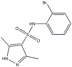 N-(2-bromophenyl)-3,5-dimethyl-1H-pyrazole-4-sulfonamide Structure