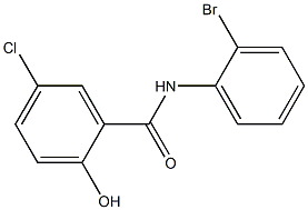 N-(2-bromophenyl)-5-chloro-2-hydroxybenzamide 化学構造式