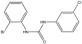 N-(2-bromophenyl)-N'-(3-chlorophenyl)urea,,结构式