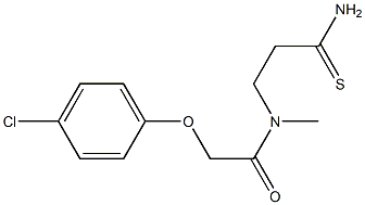 N-(2-carbamothioylethyl)-2-(4-chlorophenoxy)-N-methylacetamide Struktur