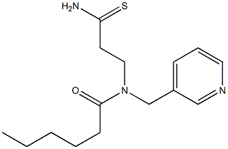 N-(2-carbamothioylethyl)-N-(pyridin-3-ylmethyl)hexanamide 结构式