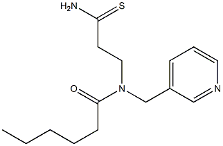 N-(2-carbamothioylethyl)-N-(pyridin-3-ylmethyl)hexanamide|