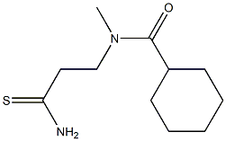 N-(2-carbamothioylethyl)-N-methylcyclohexanecarboxamide 化学構造式