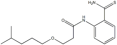 N-(2-carbamothioylphenyl)-3-[(4-methylpentyl)oxy]propanamide,,结构式