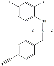 N-(2-chloro-4-fluorophenyl)-1-(4-cyanophenyl)methanesulfonamide 结构式