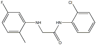 N-(2-chlorophenyl)-2-[(5-fluoro-2-methylphenyl)amino]acetamide Structure