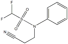 N-(2-cyanoethyl)-1,1-difluoro-N-phenylmethanesulfonamide 化学構造式
