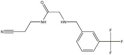 N-(2-cyanoethyl)-2-({[3-(trifluoromethyl)phenyl]methyl}amino)acetamide,,结构式