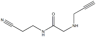 N-(2-cyanoethyl)-2-(prop-2-yn-1-ylamino)acetamide 化学構造式