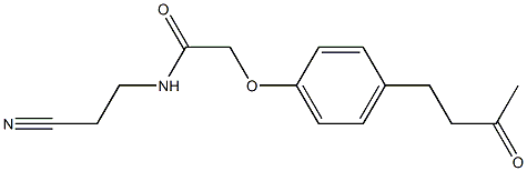 N-(2-cyanoethyl)-2-[4-(3-oxobutyl)phenoxy]acetamide Structure