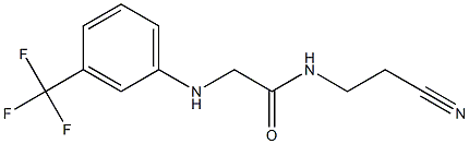 N-(2-cyanoethyl)-2-{[3-(trifluoromethyl)phenyl]amino}acetamide Struktur