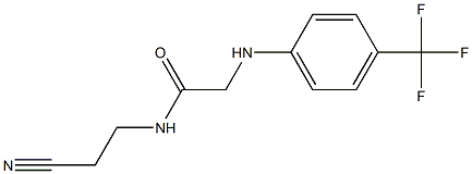 N-(2-cyanoethyl)-2-{[4-(trifluoromethyl)phenyl]amino}acetamide 结构式