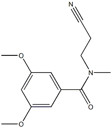 N-(2-cyanoethyl)-3,5-dimethoxy-N-methylbenzamide Struktur