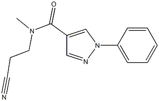 N-(2-cyanoethyl)-N-methyl-1-phenyl-1H-pyrazole-4-carboxamide Structure