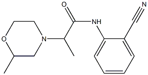 N-(2-cyanophenyl)-2-(2-methylmorpholin-4-yl)propanamide 化学構造式