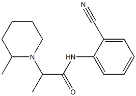 N-(2-cyanophenyl)-2-(2-methylpiperidin-1-yl)propanamide 结构式
