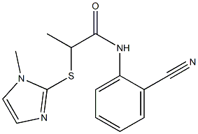 N-(2-cyanophenyl)-2-[(1-methyl-1H-imidazol-2-yl)sulfanyl]propanamide|