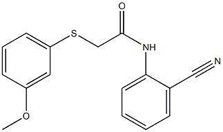 N-(2-cyanophenyl)-2-[(3-methoxyphenyl)sulfanyl]acetamide 化学構造式