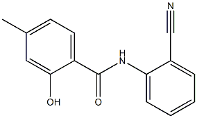 N-(2-cyanophenyl)-2-hydroxy-4-methylbenzamide 化学構造式