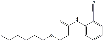 N-(2-cyanophenyl)-3-(hexyloxy)propanamide 化学構造式