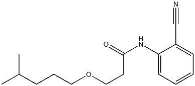 N-(2-cyanophenyl)-3-[(4-methylpentyl)oxy]propanamide Structure