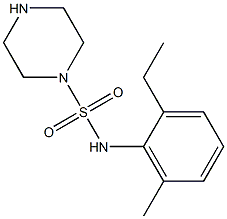 N-(2-ethyl-6-methylphenyl)piperazine-1-sulfonamide Struktur