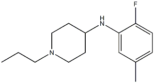 N-(2-fluoro-5-methylphenyl)-1-propylpiperidin-4-amine,,结构式