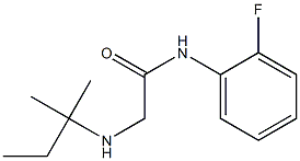 N-(2-fluorophenyl)-2-[(2-methylbutan-2-yl)amino]acetamide,,结构式