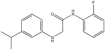 N-(2-fluorophenyl)-2-{[3-(propan-2-yl)phenyl]amino}acetamide,,结构式