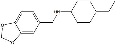 N-(2H-1,3-benzodioxol-5-ylmethyl)-4-ethylcyclohexan-1-amine 化学構造式