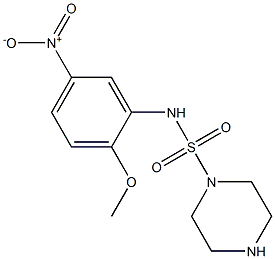 N-(2-methoxy-5-nitrophenyl)piperazine-1-sulfonamide Structure