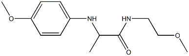N-(2-methoxyethyl)-2-[(4-methoxyphenyl)amino]propanamide,,结构式